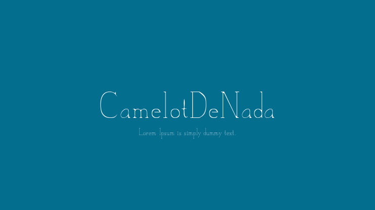 CamelotDeNada Font