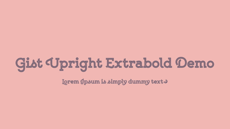 Gist Upright Extrabold Demo Font