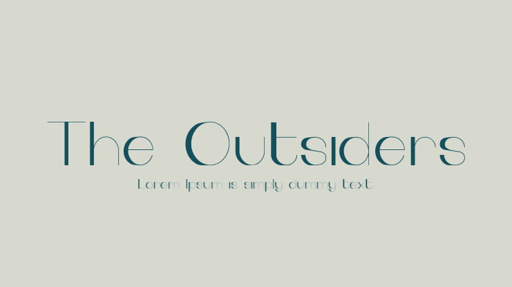The Outsiders Font