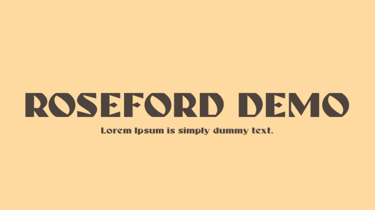ROSEFORD DEMO Font