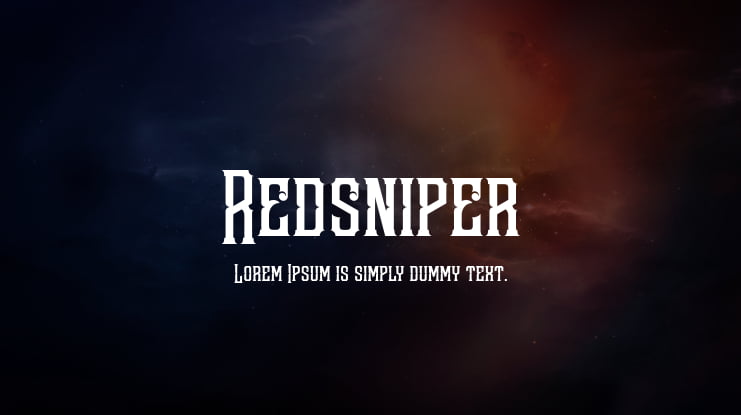 Redsniper Font