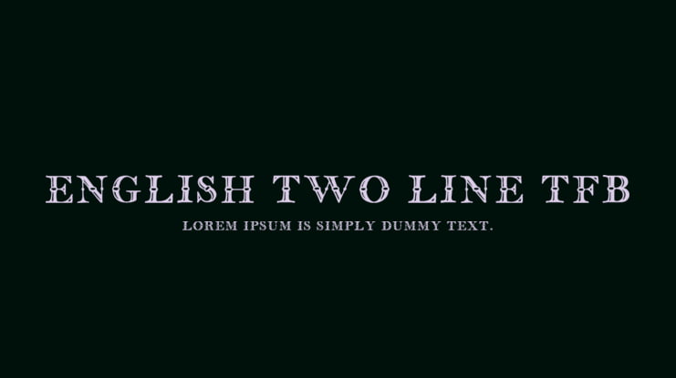 english two line tfb Font