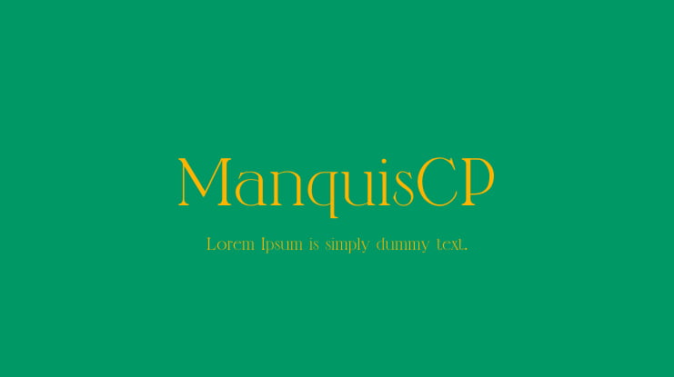 ManquisCP Font