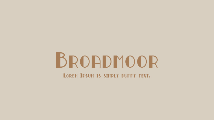 Broadmoor Font Family