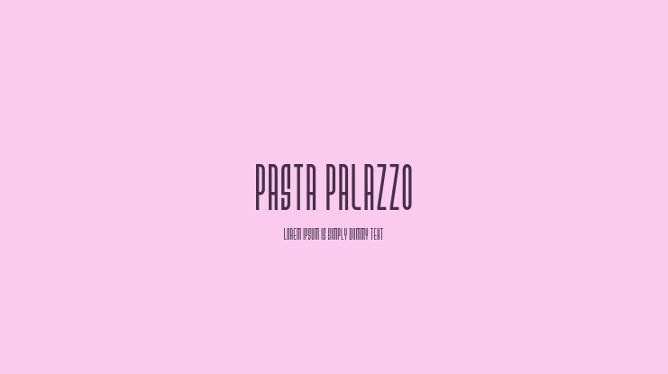 Pasta Palazzo Font