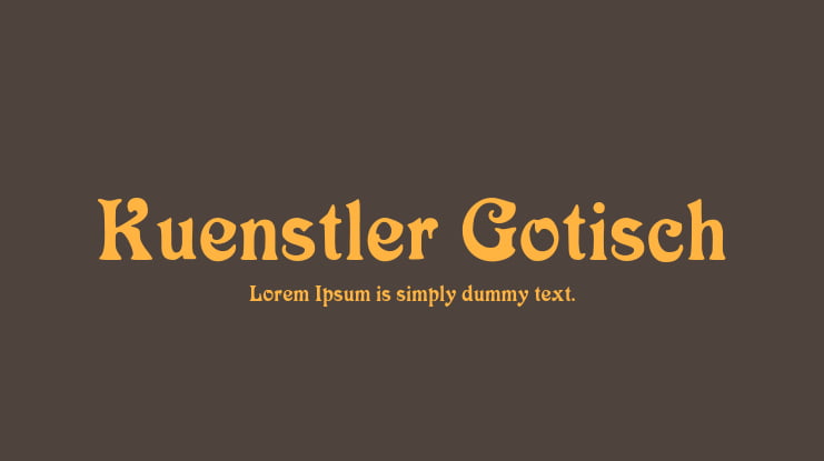 Kuenstler Gotisch Font