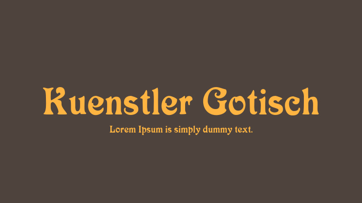 Kuenstler Gotisch Font