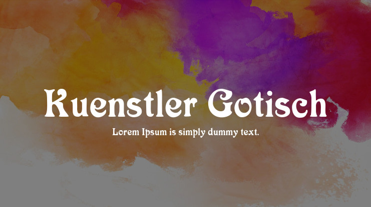 Kuenstler Gotisch Font