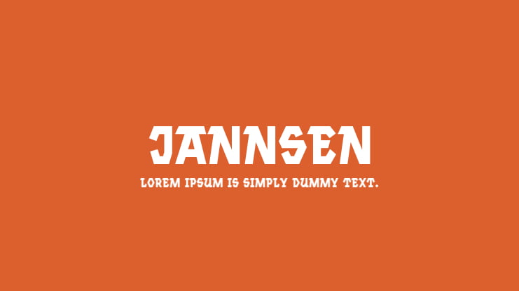 Jannsen Font