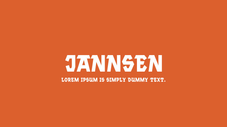 Jannsen Font