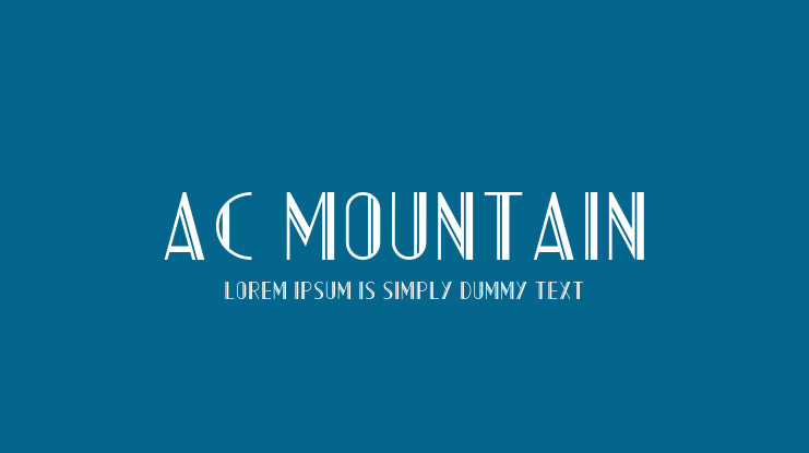 AC Mountain Font Family