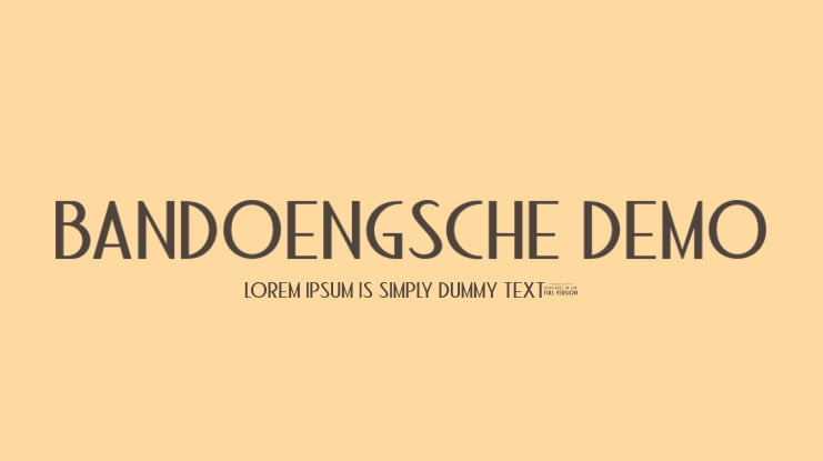 Bandoengsche DEMO Font