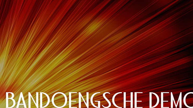 Bandoengsche DEMO Font