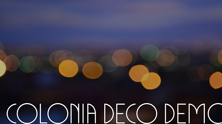 Colonia Deco DEMO Font Family