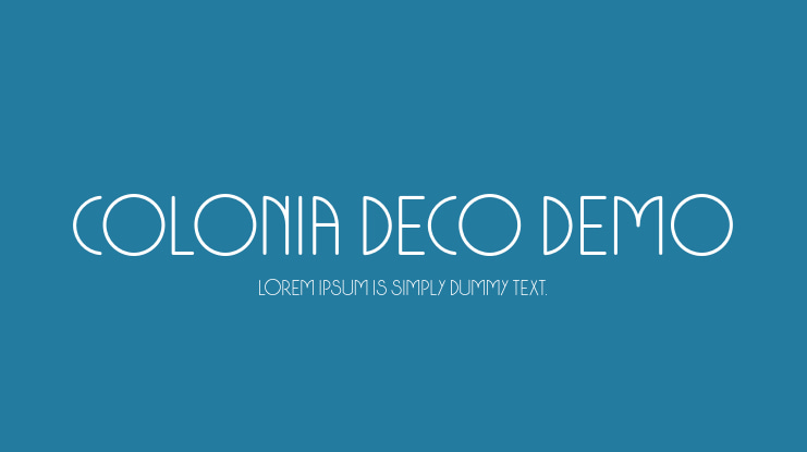 Colonia Deco DEMO Font Family