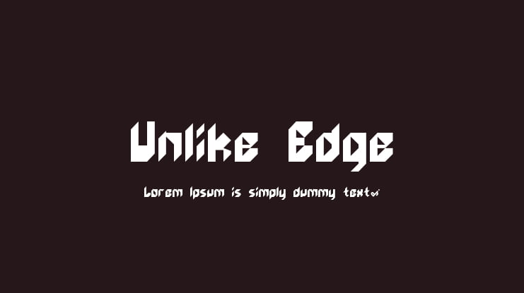 Unlike Edge Font