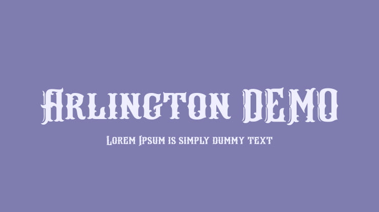 Arlington DEMO Font