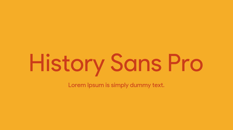 History Sans Pro Font Family