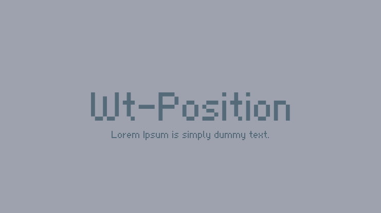 Wt-Position Font