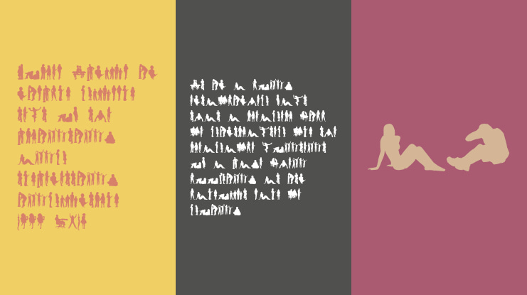Human Silhouettes Free Four Font