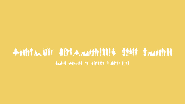 Human Silhouettes Free Four Font