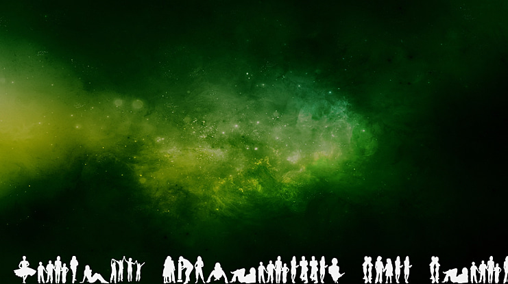 Human Silhouettes Free Four Font