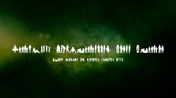 Human Silhouettes Free Four Font
