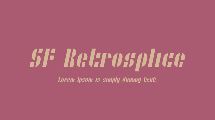 SF Retrosplice Font Family