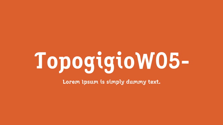 TopogigioW05- Font