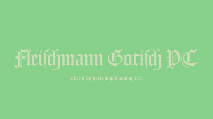 Fleischmann Gotisch PT Font