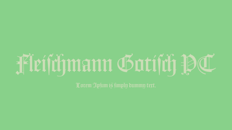 Fleischmann Gotisch PT Font
