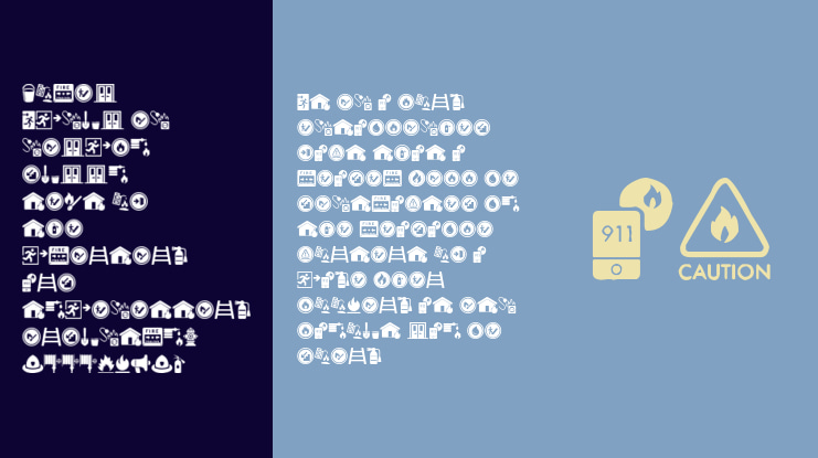 Fire Safety Icons Font