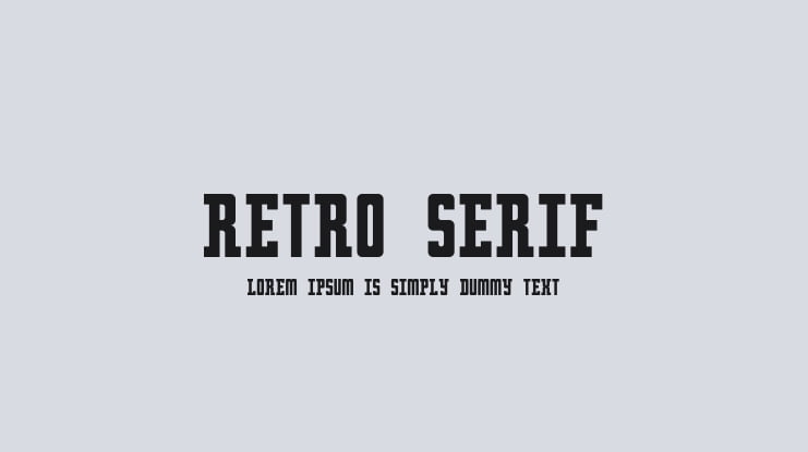 Retro serif Font