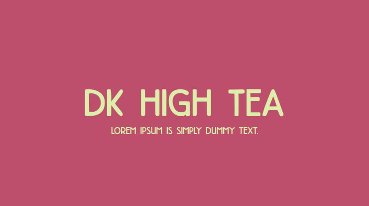 DK High Tea Font