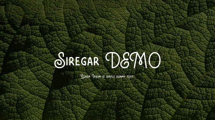 Siregar DEMO Font