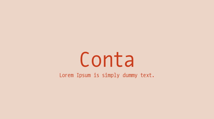 Conta Font Family