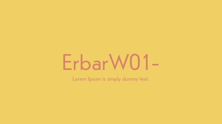 ErbarW01- Font Family