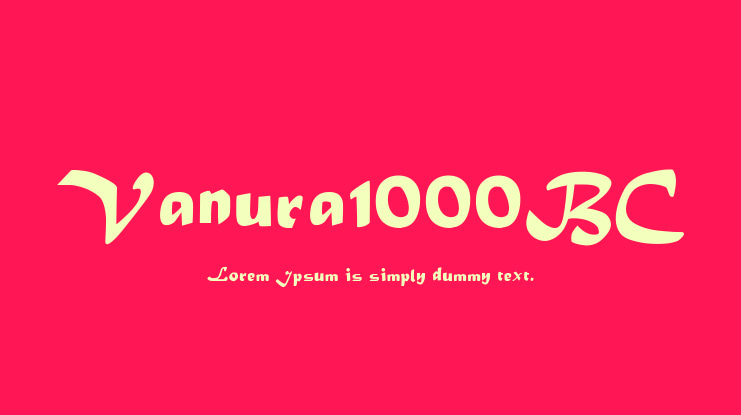 Vanura1000BC Font Family
