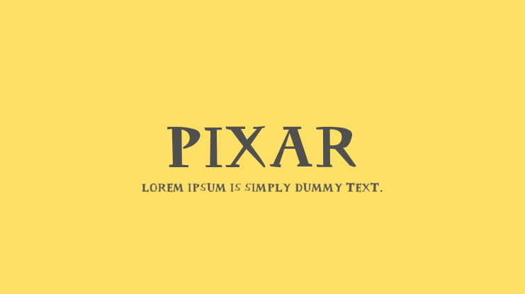 Pixar Font