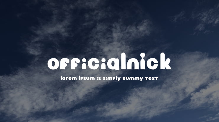 OfficialNICK Font