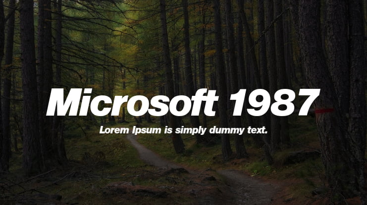 Microsoft 1987 Font