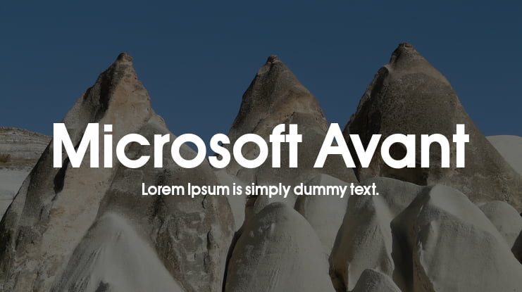 Microsoft Avant Font