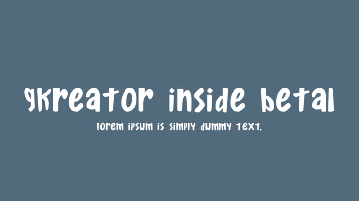 Gkreator Inside Beta1 Font