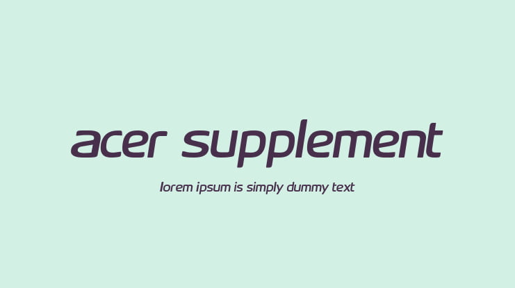 Acer Supplement Font