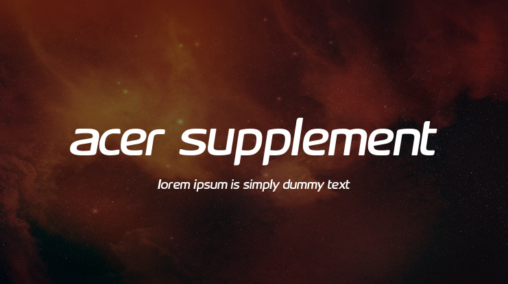 Acer Supplement Font