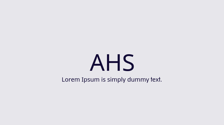 AHS Font