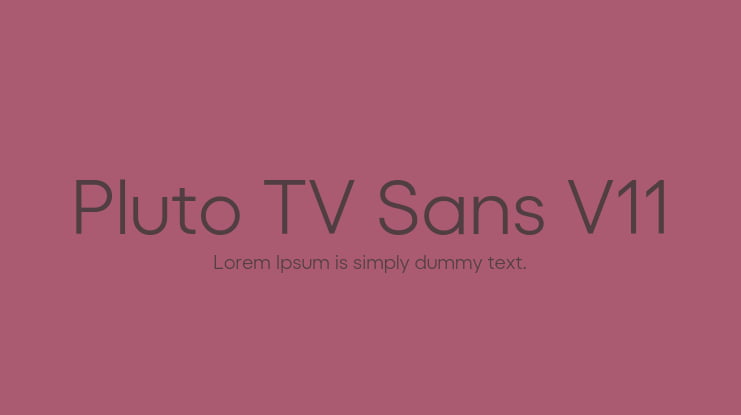 Pluto TV Sans V11 Font