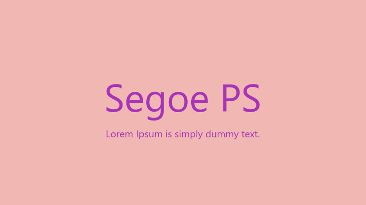 Segoe PS Font Family