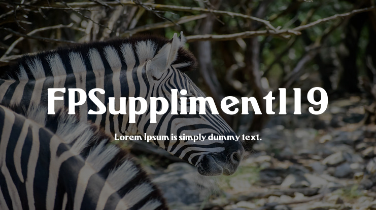FPSuppliment119 Font