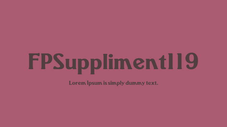 FPSuppliment119 Font